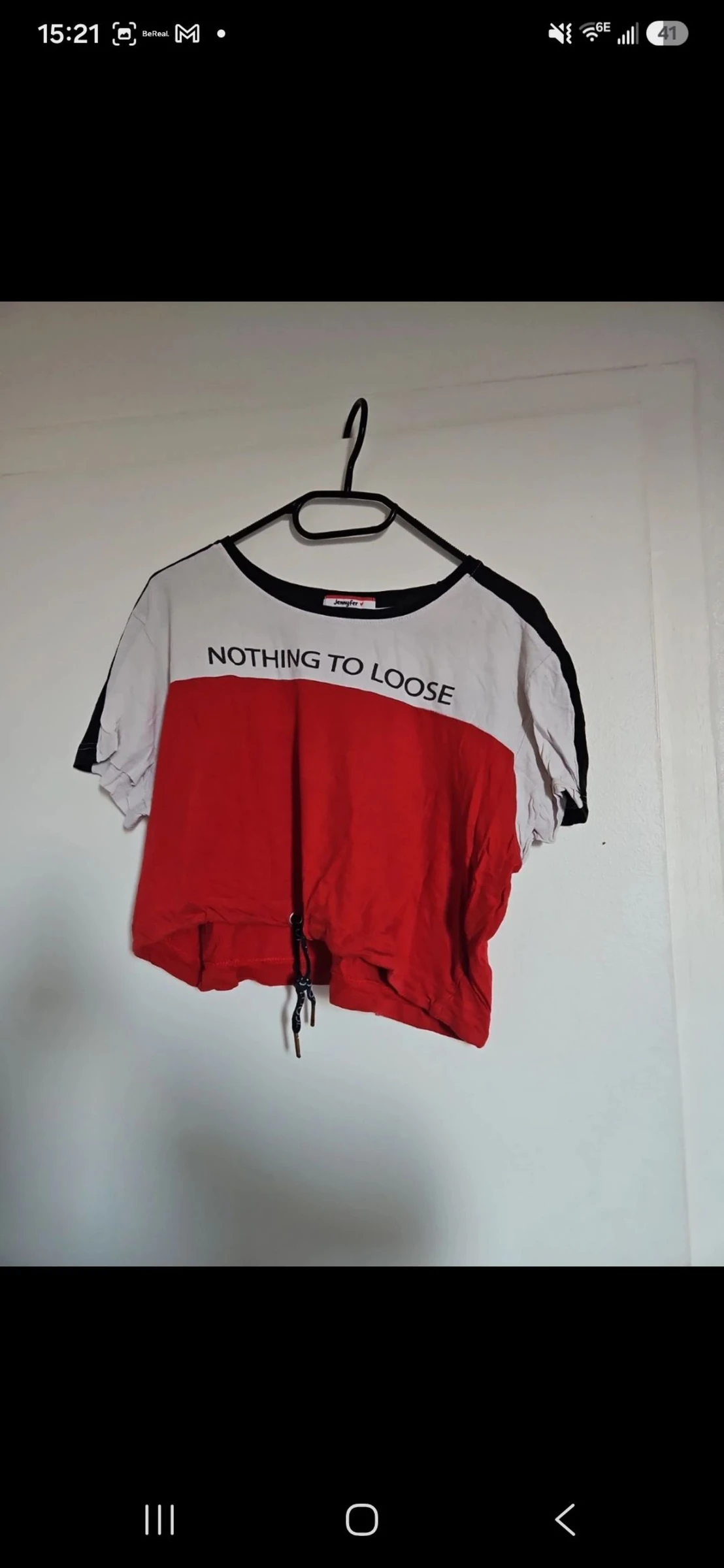 Crop top tricolore taille M jennyfer 